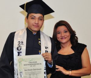 Josué Tejada’s high school graduation with mom Marina, 12.18