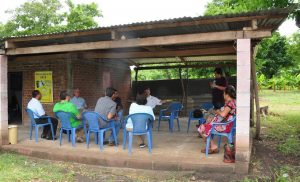 This shelter on the property at El Inicio is used for meetings and literacy classes, 7.19.